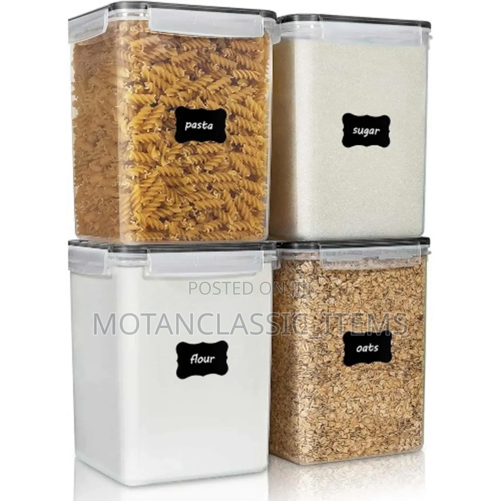 6.5ltrs Food Storage Containers With Airtight Lids (4pcs)