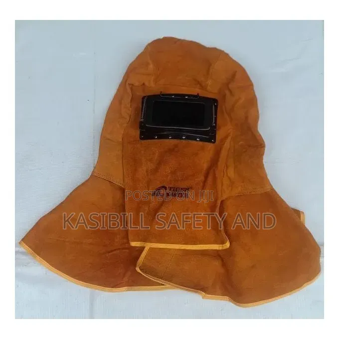 Yellow Cowhide Split Leather Welding Hood