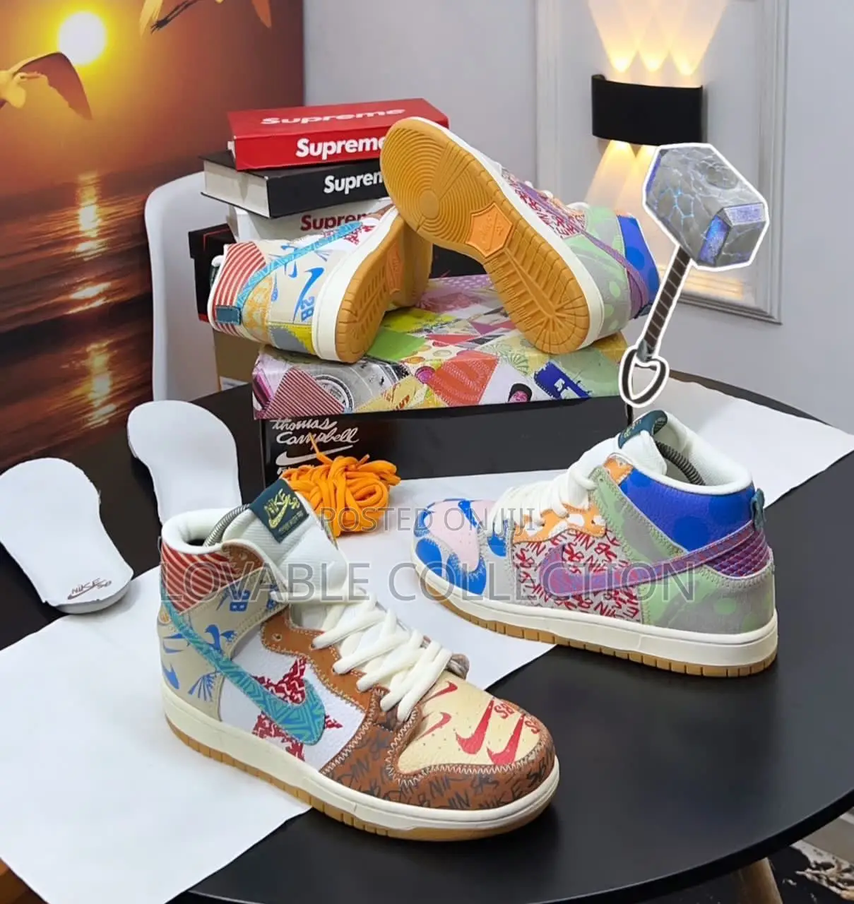 Nike Sb Dunk High Premium — "Thomas Campbell What The" Sneakers