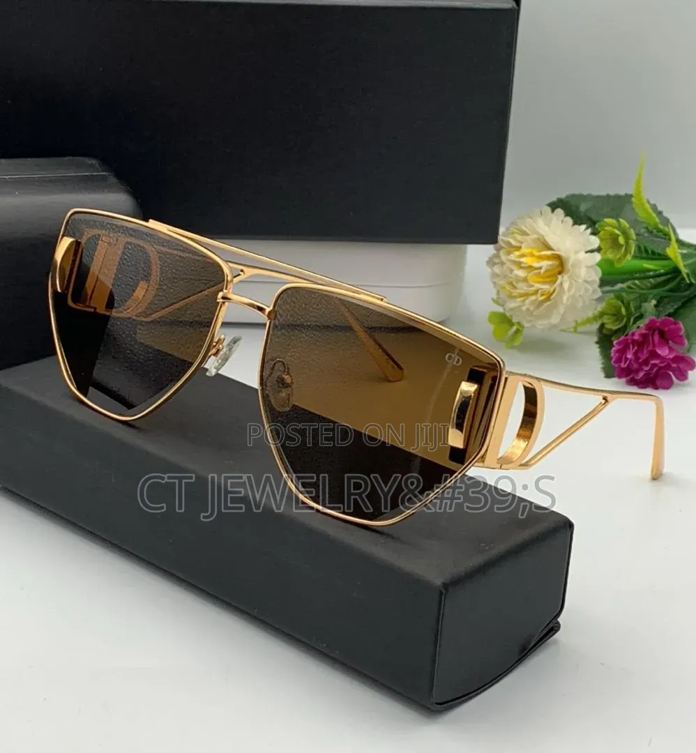 Luxury Statement Sunglasses Black Frame, Gold Crystal Detail, Cat-Eye