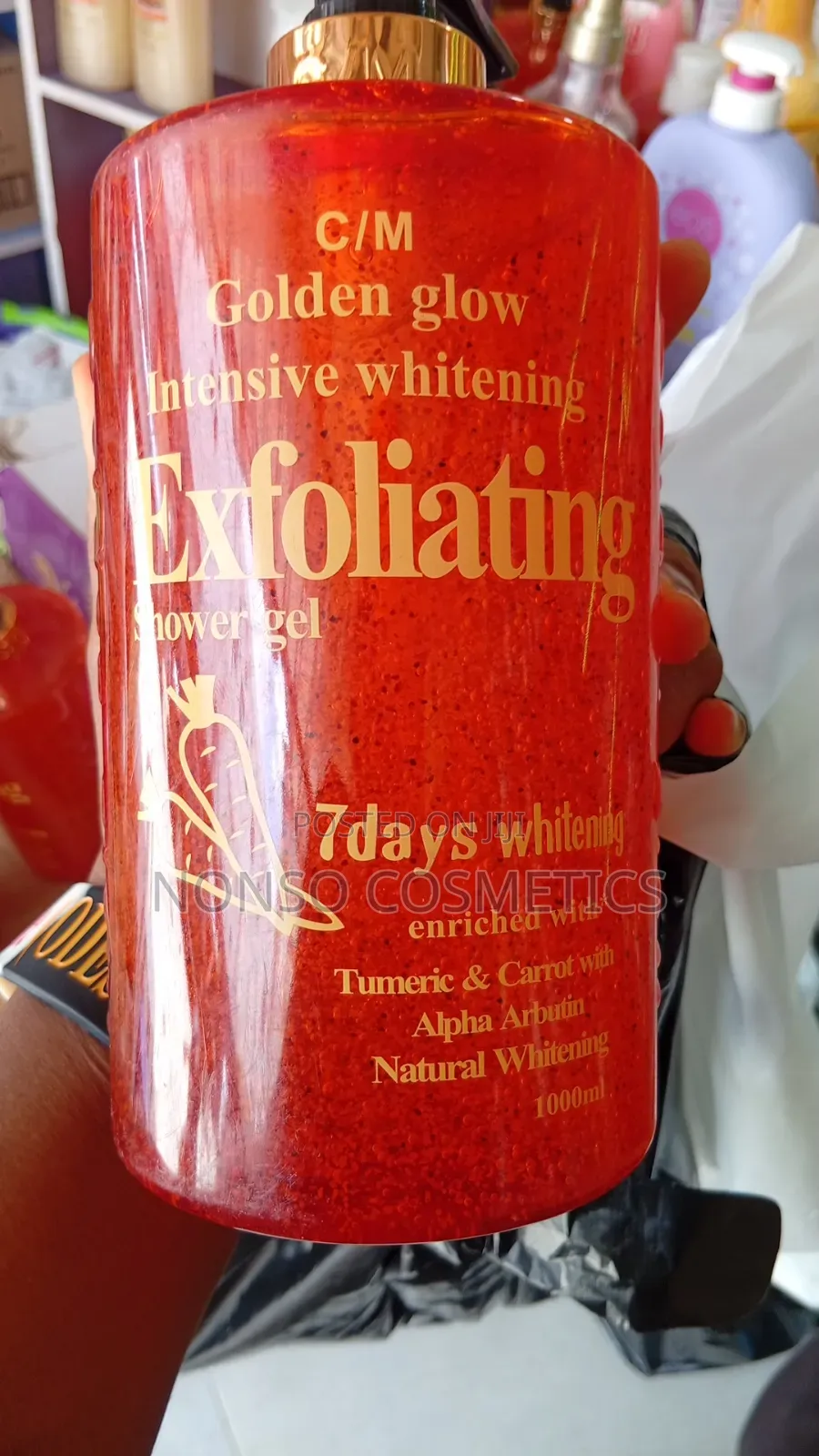C/M Golden Glow Intensive Whitening Exfoliating Shower Gel