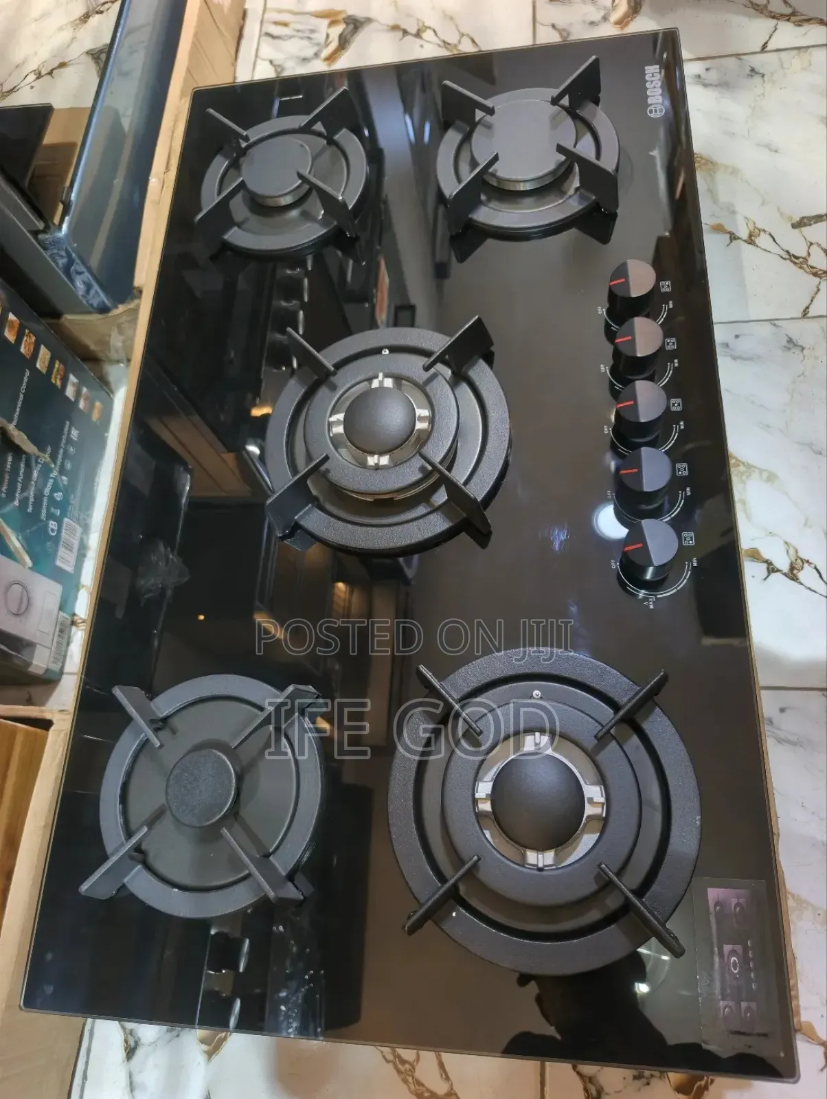 Bosch Inbuilt Premium Luxury 5 Burners Gas Hob 2 Big 3 Medium 90cm