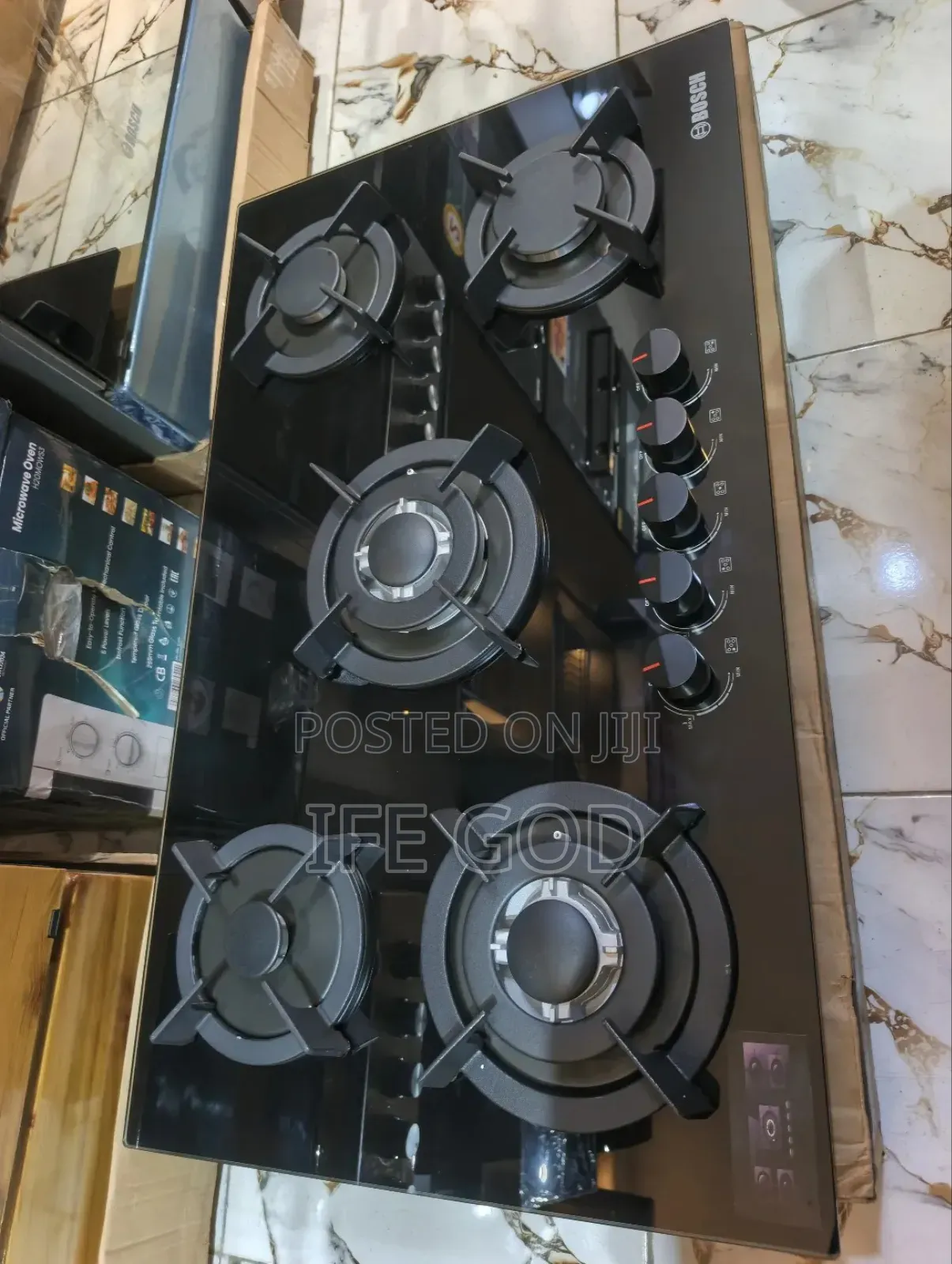 Bosch Inbuilt Premium Luxury 5 Burners Gas Hob 2 Big 3 Medium 90cm