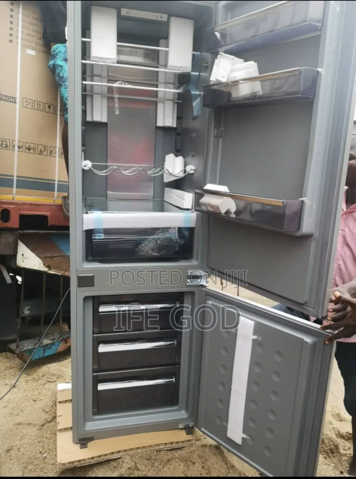 Original Yohako Built-in Premium Luxury Bottom Freezer Top Fridge.