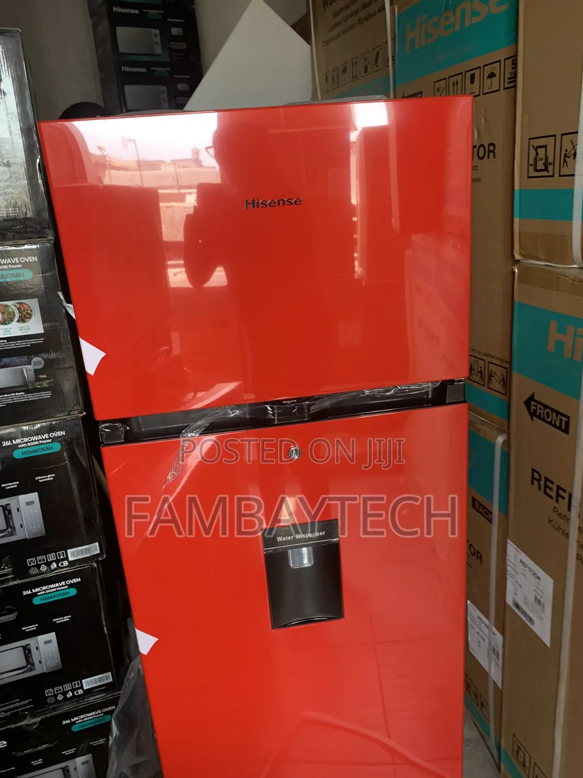 Hisense 204l Dispenser Refrigerator (Red) - Best Deal