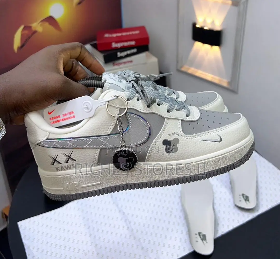 Kaws X Nike Airforce 1 Low Offwhite Gray Colorway Sneakers