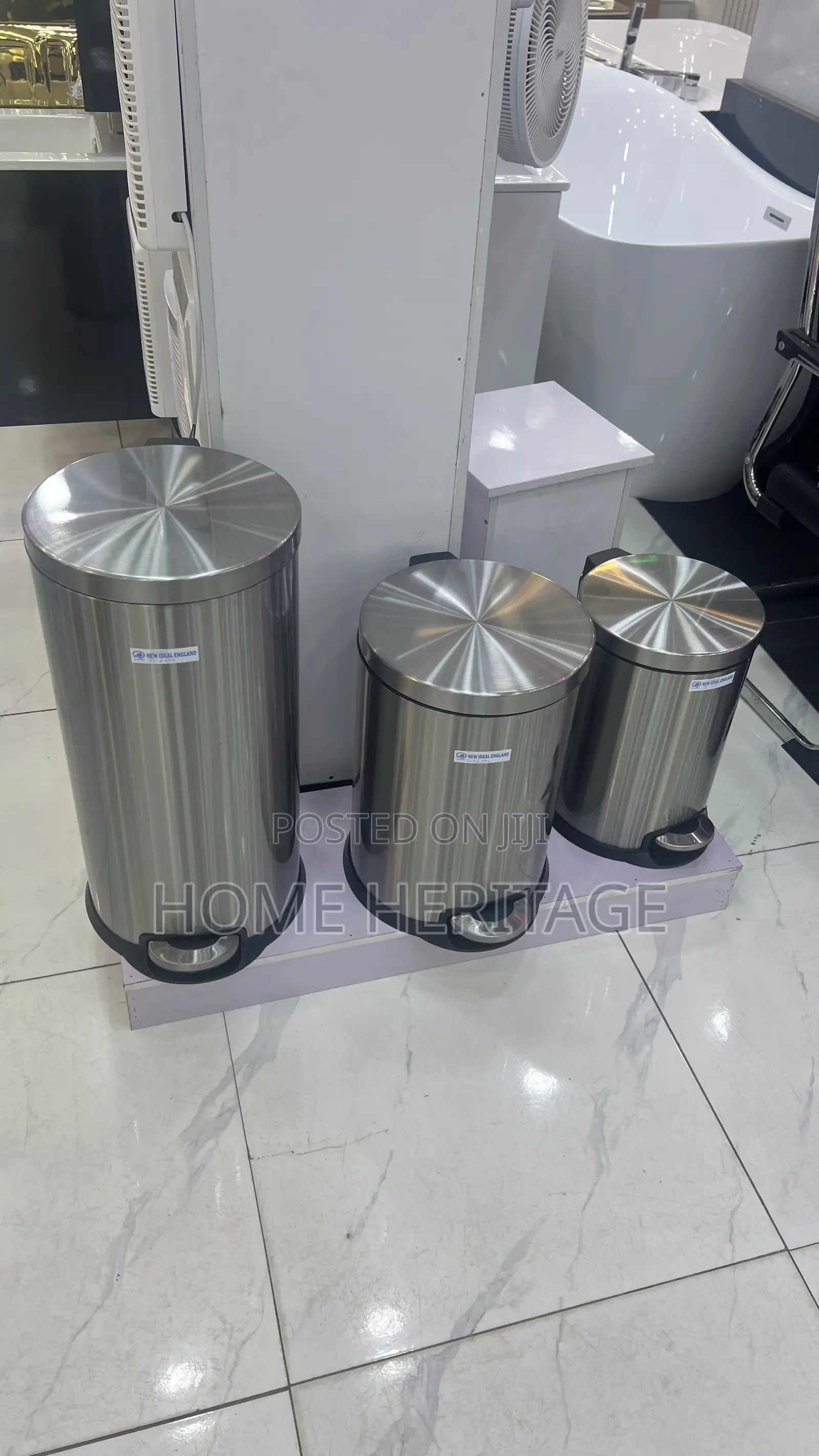 Luxury Pure Stainless Steel Waste Bin – Foot Opening Soft Closing