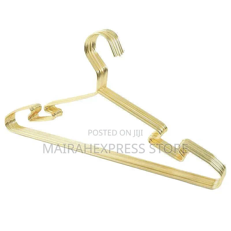 10psc Non-Slip Electroplated Iron Cloth Hanger 2st7