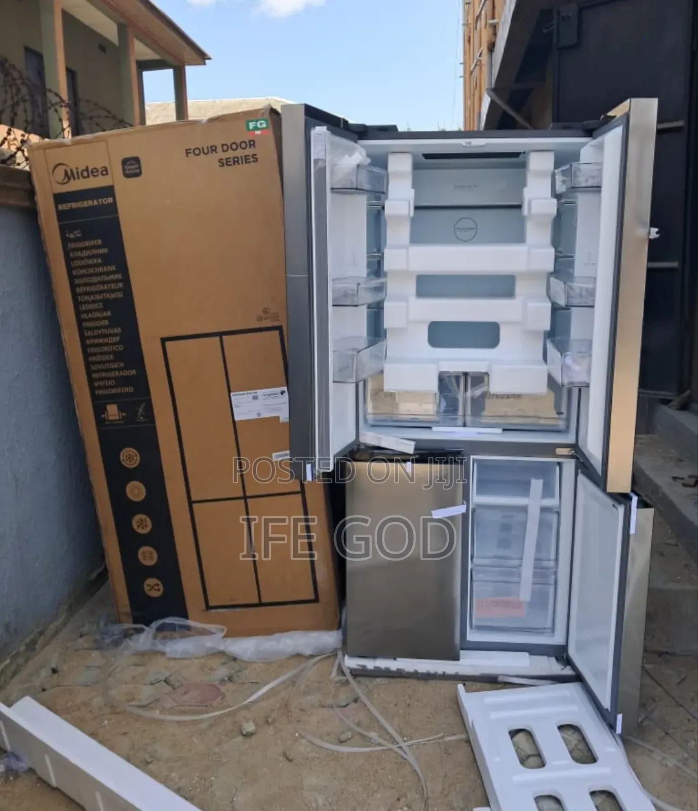 Midea French Doors Inverter 2 Doors Bottom Freezer 2 Door Top Fridge