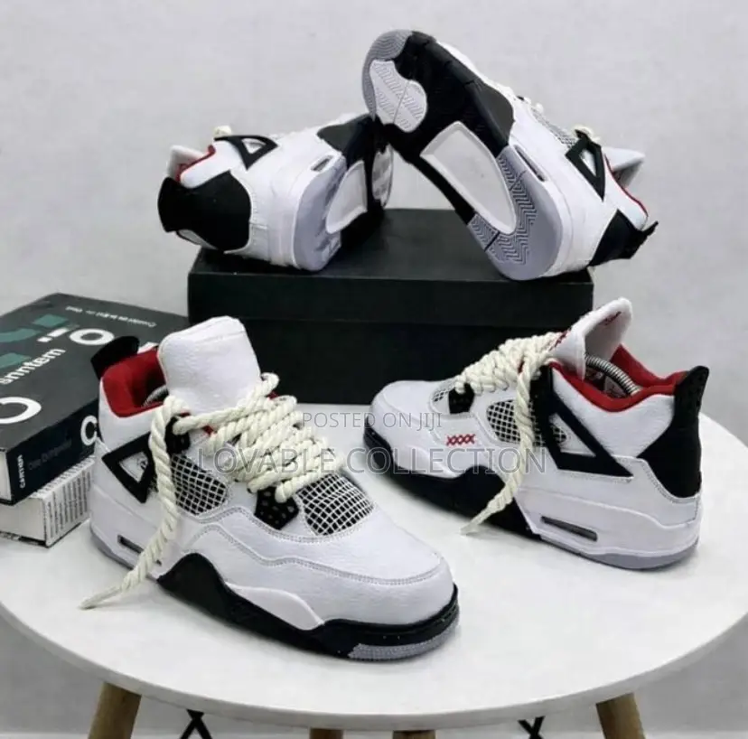 Nike Air Jordan 4 "Chunky Lace" Triple X Sneakers