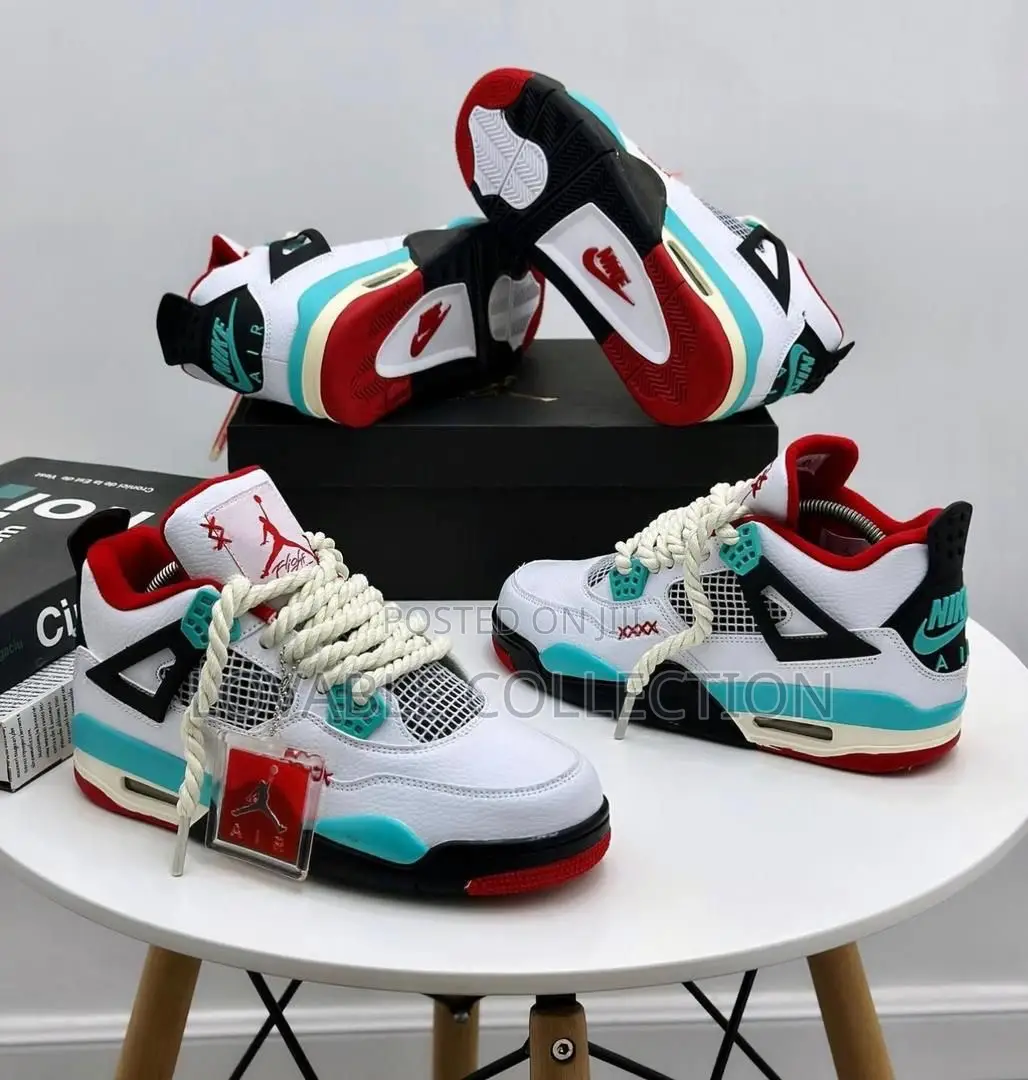 Nike Air Jordan 4 "Chunky Lace" Triple X Sneakers