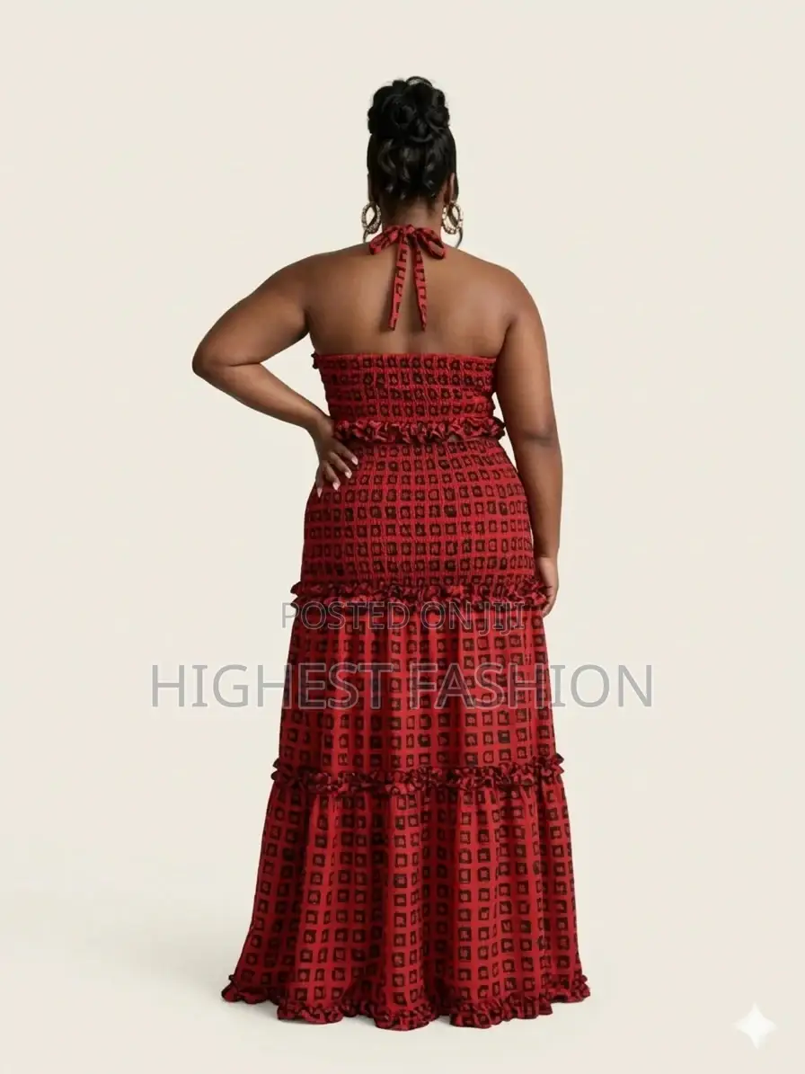 Backless Crop Top and Long Skirt - Style 944