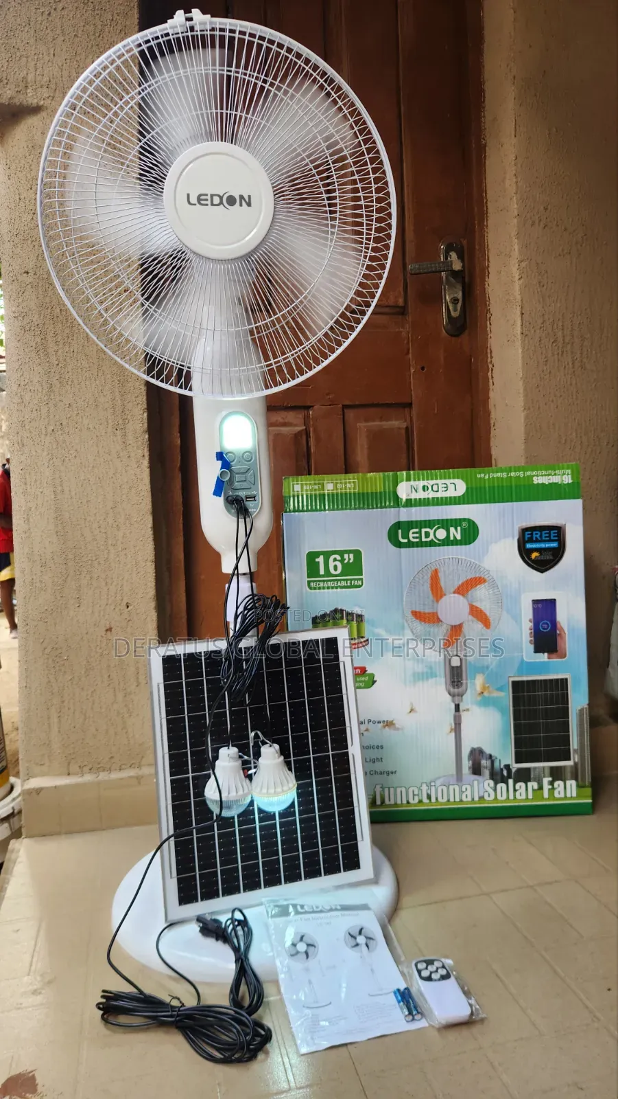 Brand New 16" Inches Solar Fan Ledon
