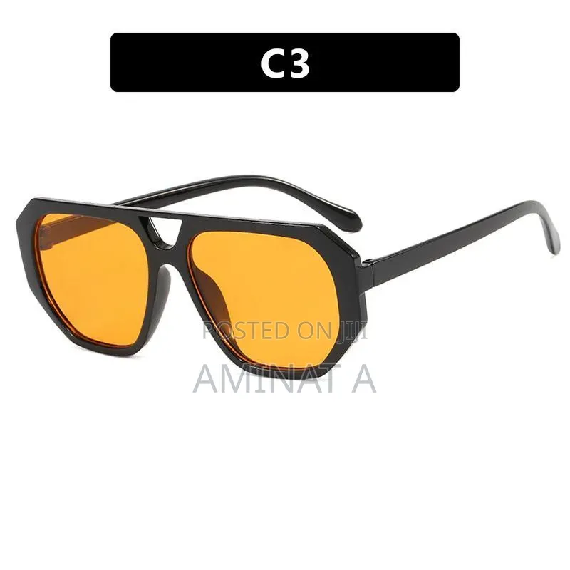 Trendy Double Beam Polygon Sunglasses