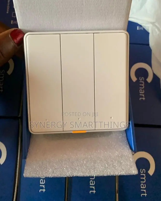 C-smart Zigbee 3 Gang Button Switch With Alexa- Google Voice Assistant