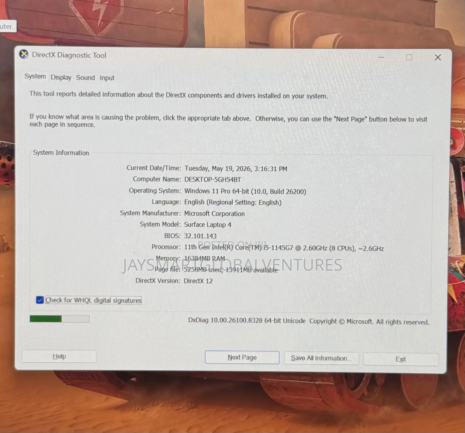 Laptop Microsoft Surface Laptop 4 16GB Intel Core i5 SSD 256GB