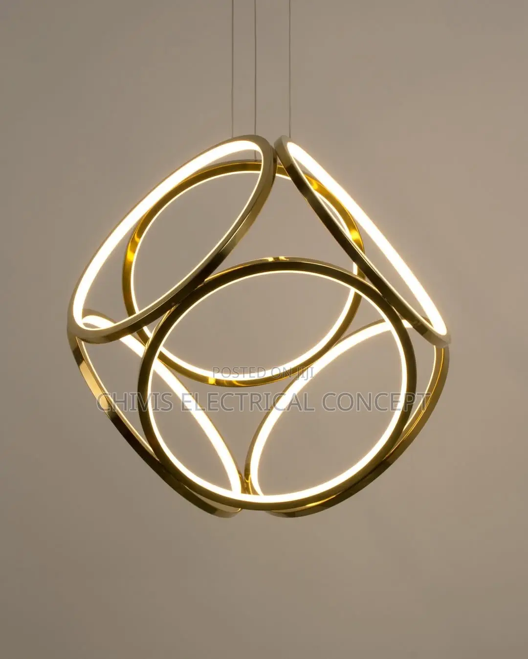 Stainless Steel Chandelier Light Luxury Living Room Lamp Restaurant