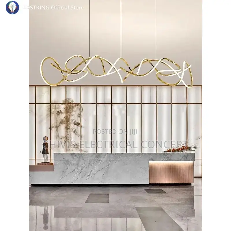 Minimalist Postmodern Electroplated Stainless Steel Silicone Ceiling