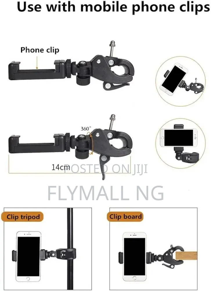 1/4 Camera Handlebar Phone Clamp Bracket Tripod Bike Mount Holder