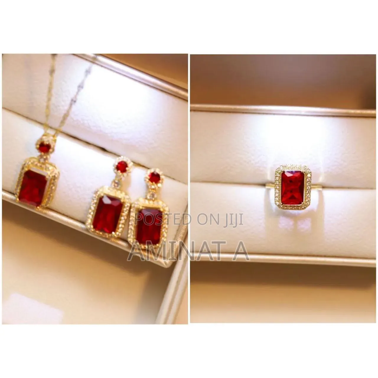 Luxurious Classy Jewelry Sets (Green,Red, Purple)