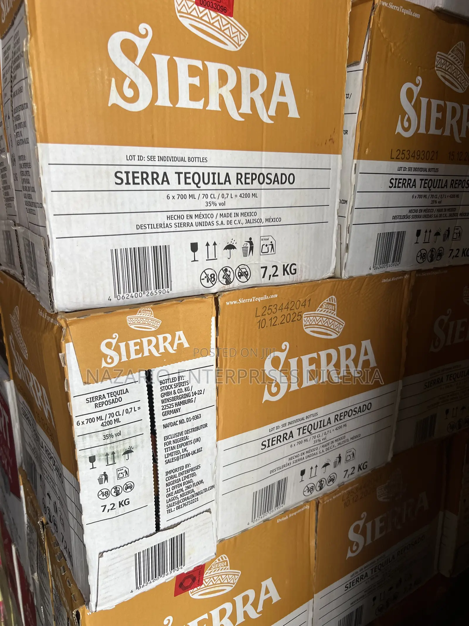 Sierra Tequila Reposado 70cl — Price Of 12 Bottles