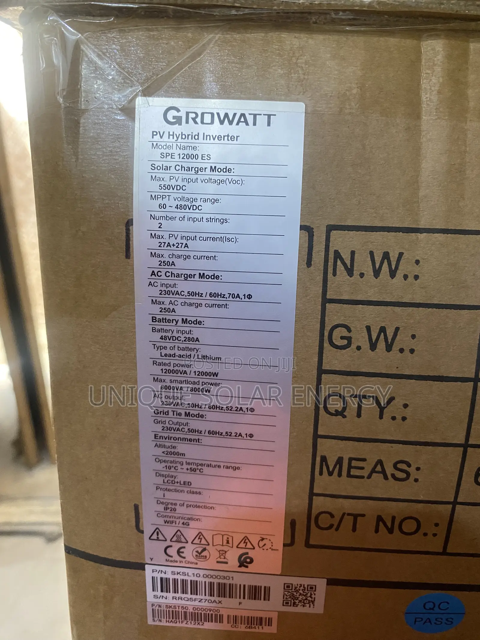 Growatt 12kva 48v Hybrid Inverter