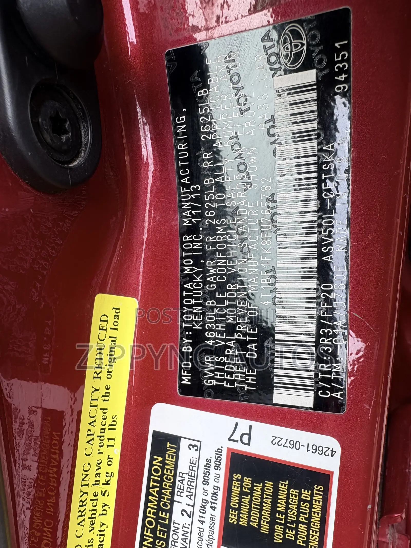 Toyota Camry SE 4dr Sedan (2.5L 4cyl 6A) 2013 Red
