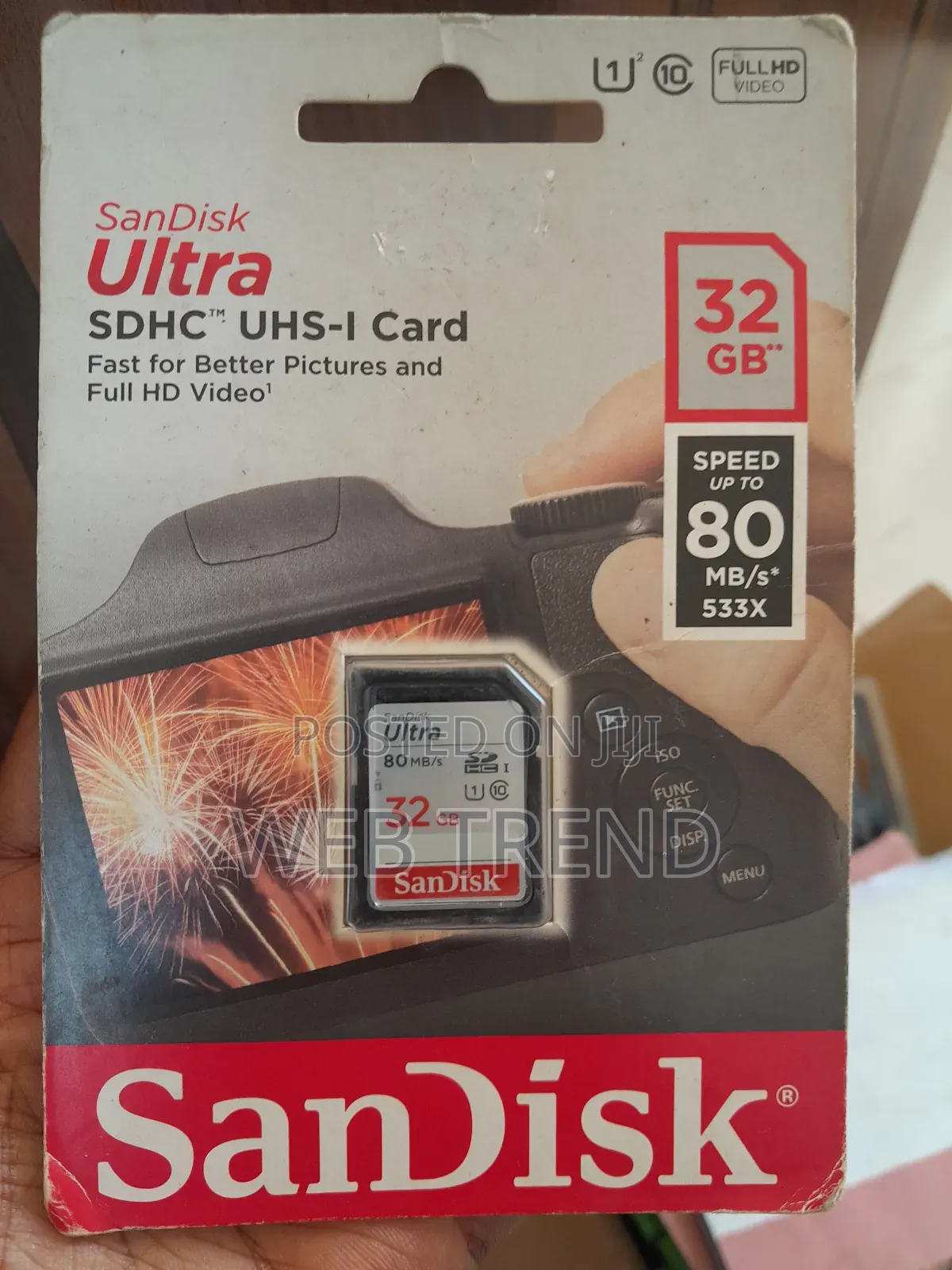 Original 32gb Sandisk Ultra For Camera Sdhc Uhs-i Memory Card - New