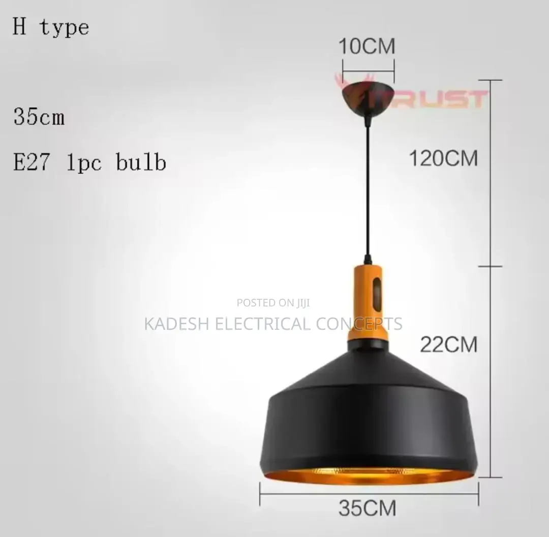 Nordic Retro Industrial Black Ceiling Pendant Lamp for Restaurant