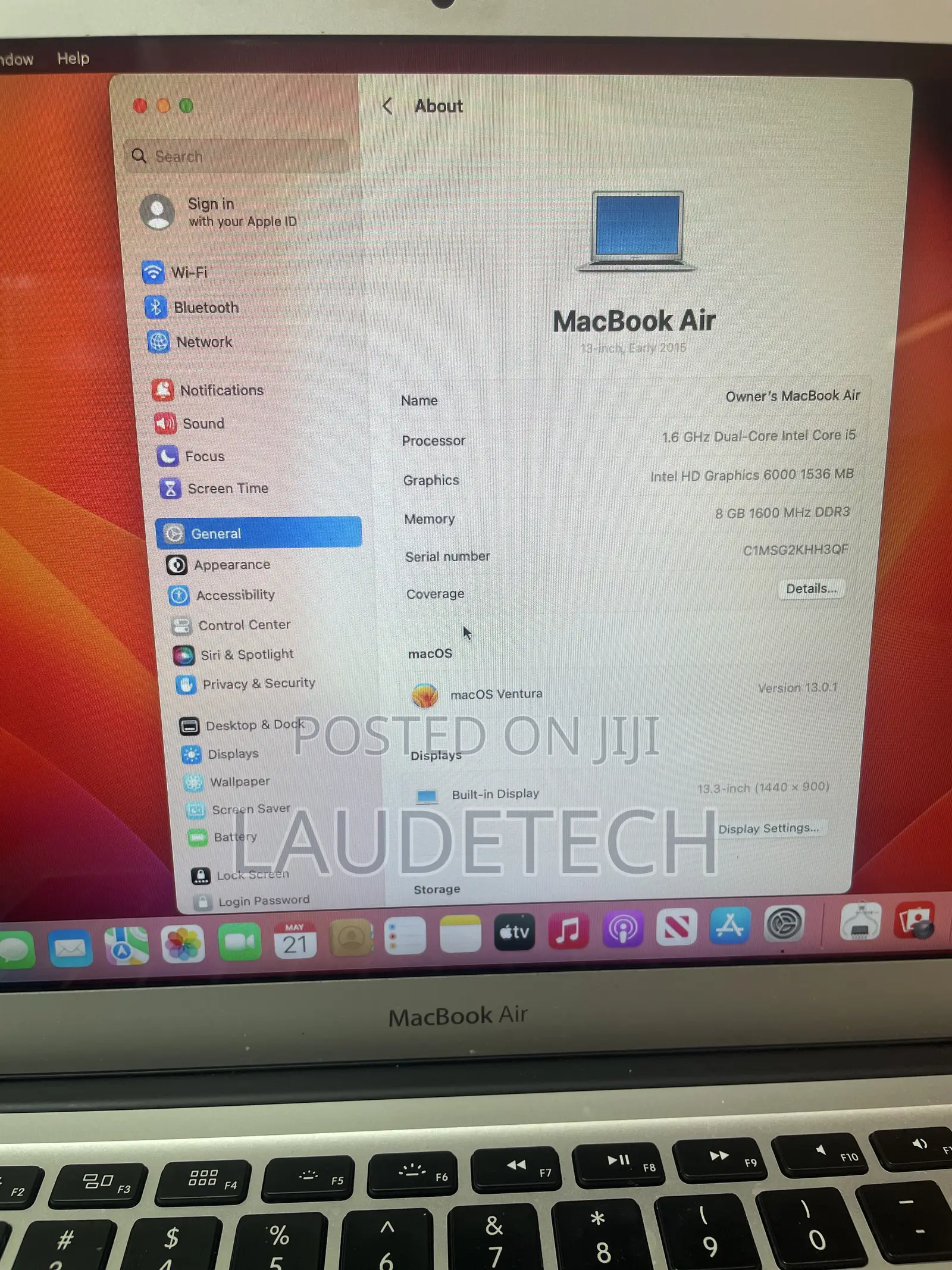 Laptop Apple MacBook Air 2015 8GB Intel Core i5 SSD 256GB