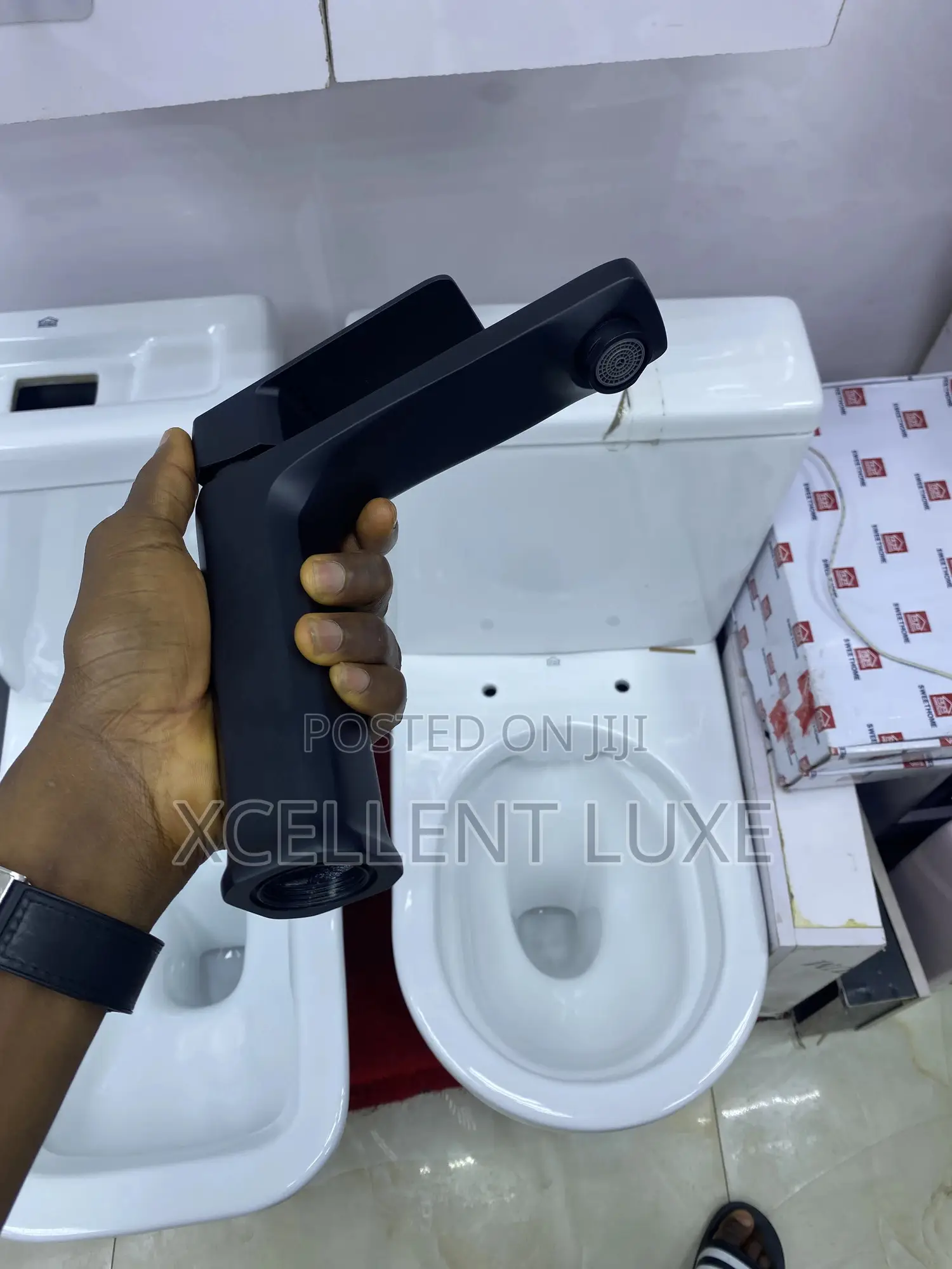 Sweethome Basin Mixer Tap Matt Black With High Pressure