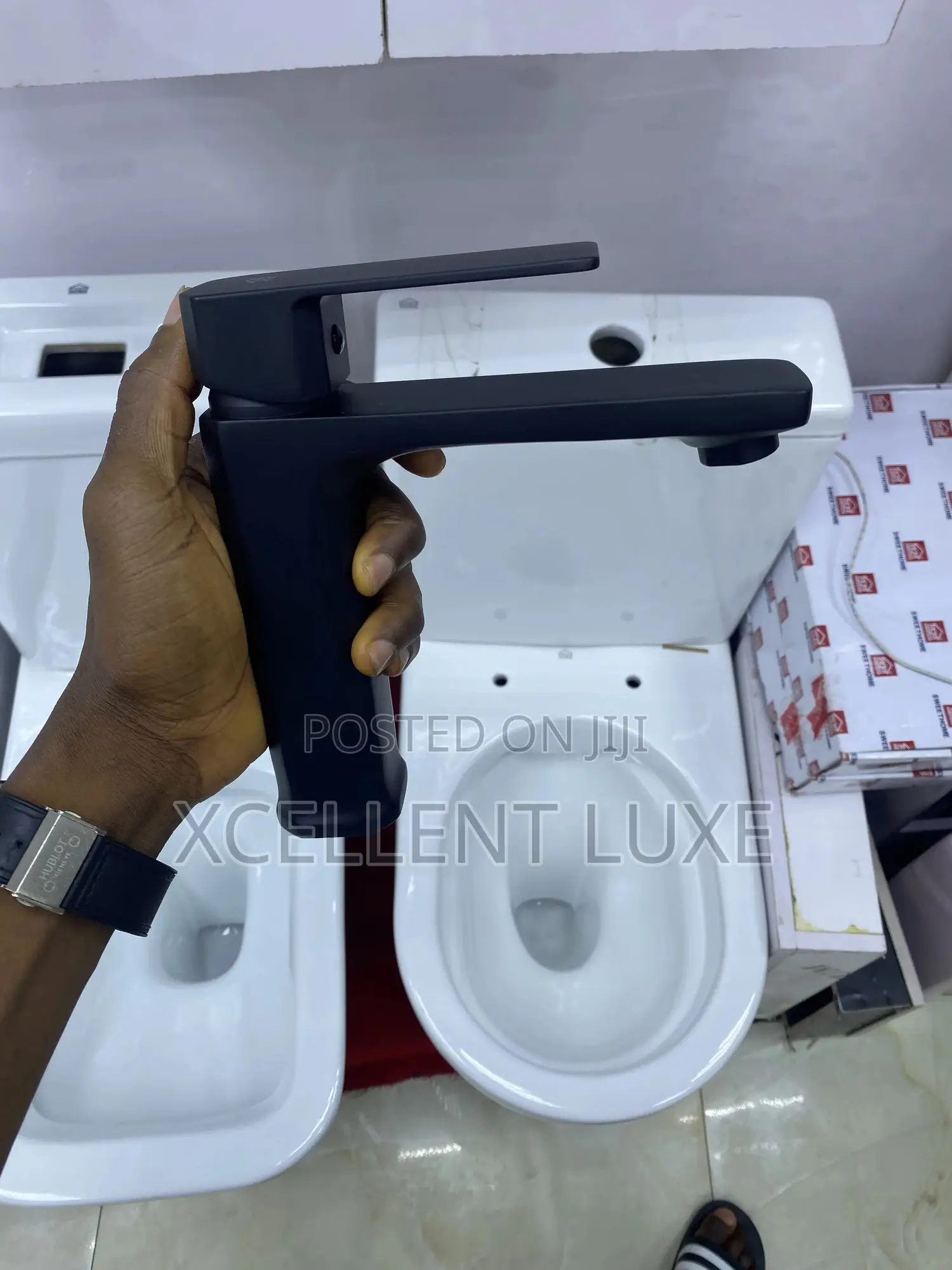 Sweethome Basin Mixer Tap Matt Black With High Pressure