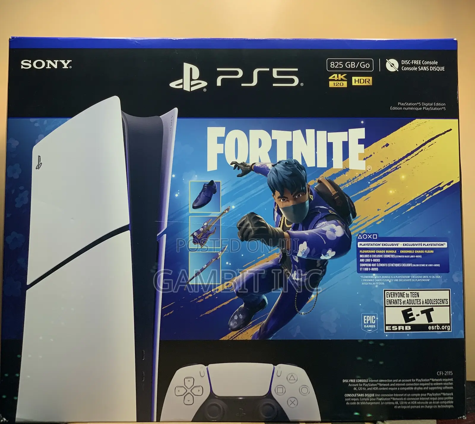 Playstation 5 Slim Console Digital 825gb With Fortnite Game