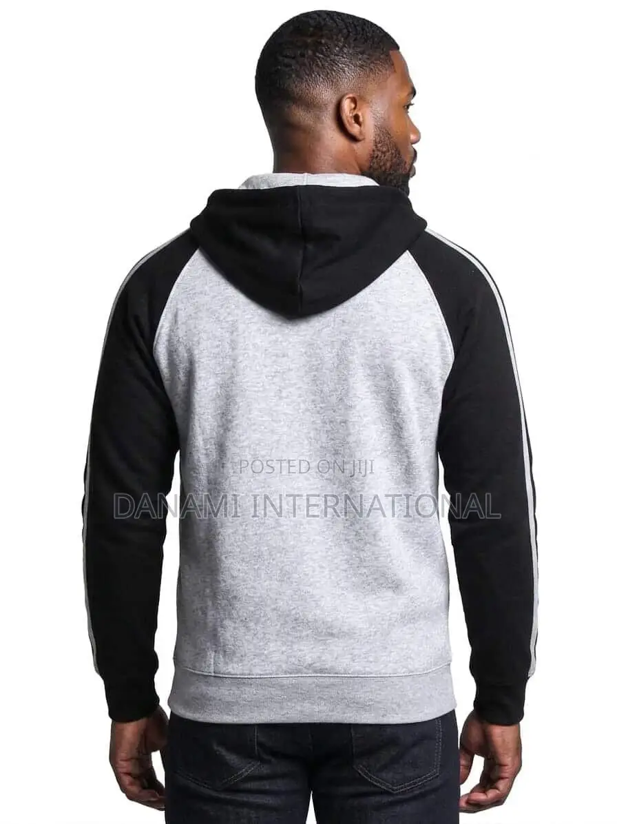 Raglan Hoodie Jacket Design - Ash Black