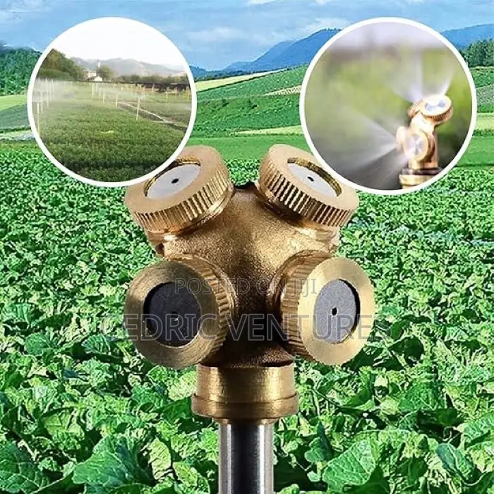 Brass Spray Nozzle 1/2" Male 4-Holes Garden Sprinklers Mister Head