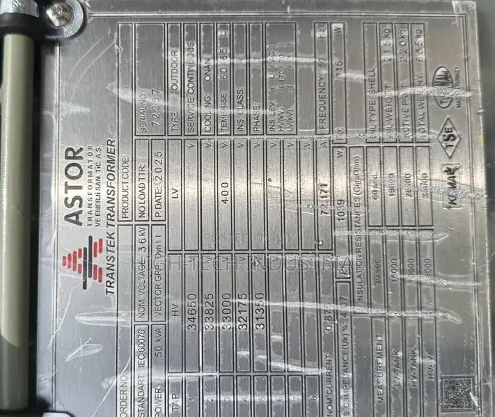 50kva 33kva by 11kv Astor Turkey Transformer