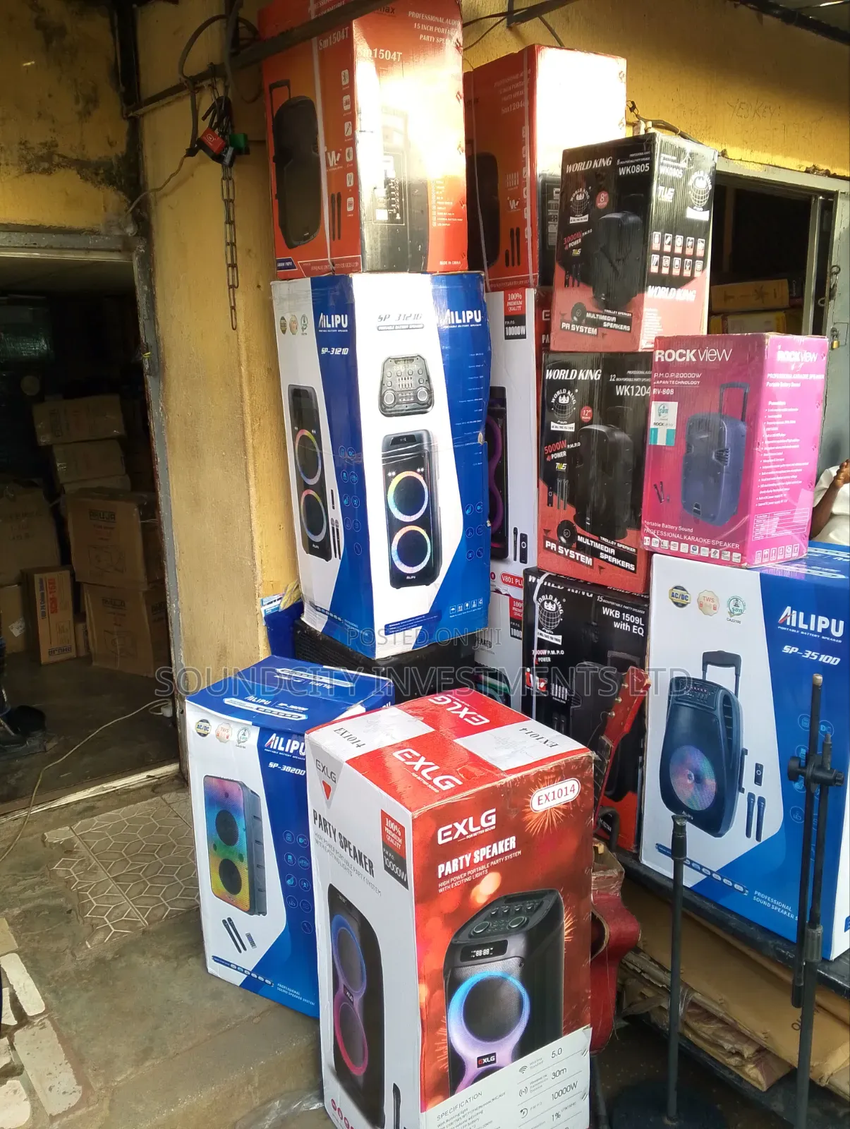 All Sizes of Rechargeable Party Speakers and Pas Available.