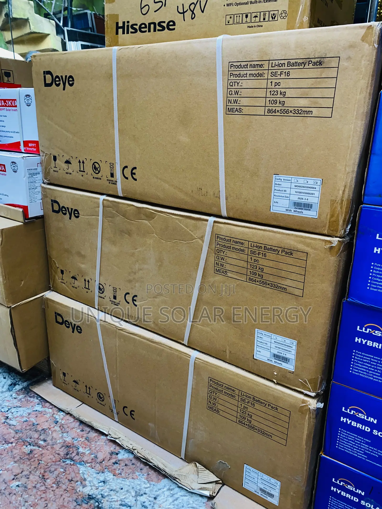 16kwh Deye Lithium Battery