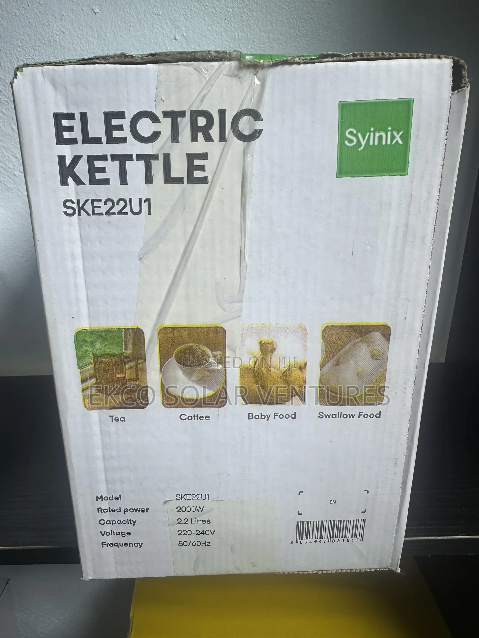 Synix Stainless Steel Electric Kettle, 2.2l