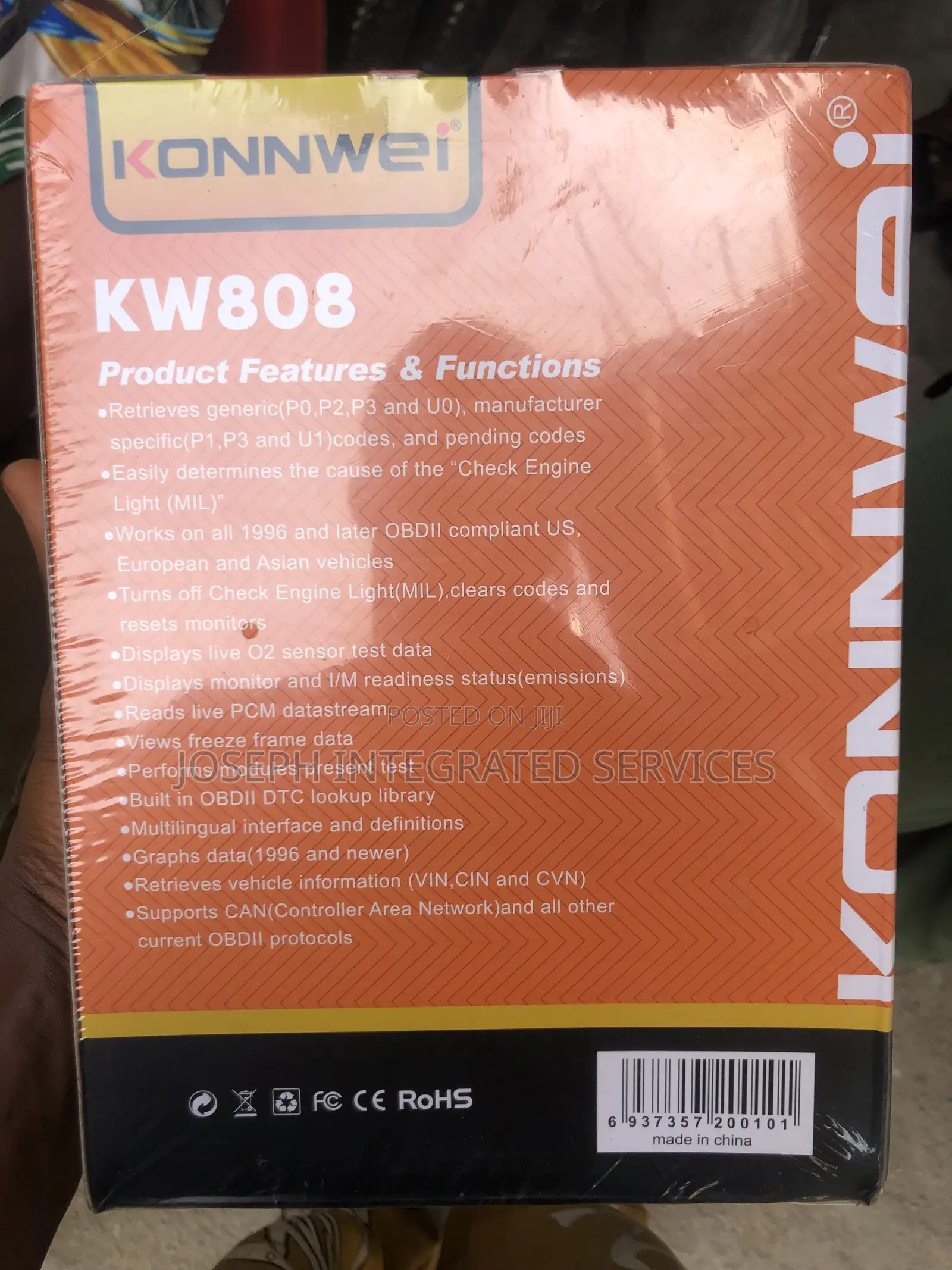 A Konnwei Kw808 Obdii/Eobd Car Diagnostic Scanner