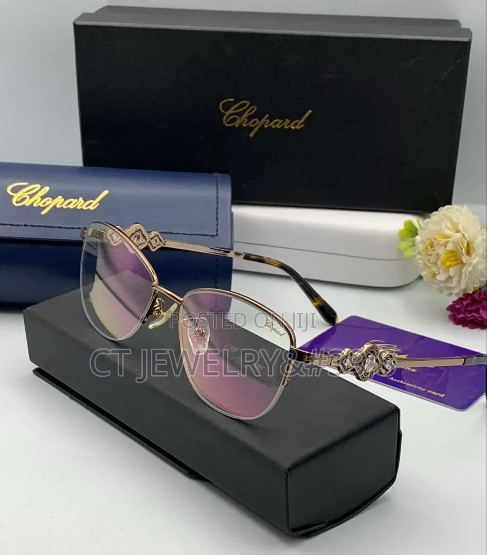 Original Stainless Steel Chopard Rimless Fashion Glasses Transparent