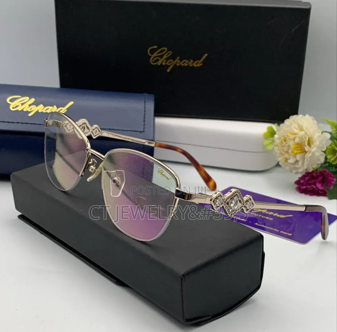 Original Stainless Steel Chopard Rimless Fashion Glasses Transparent