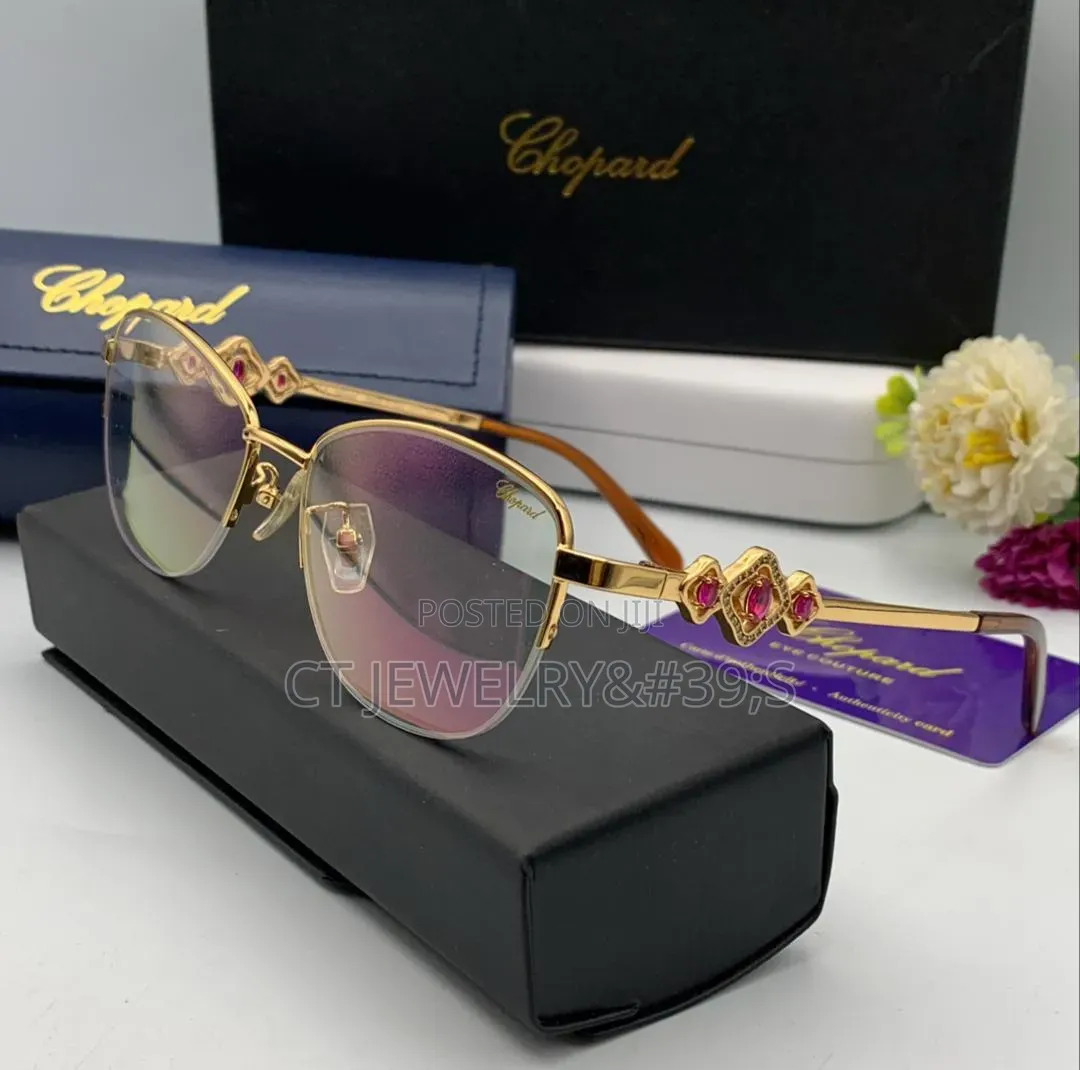 Original Stainless Steel Chopard Rimless Fashion Glasses Transparent