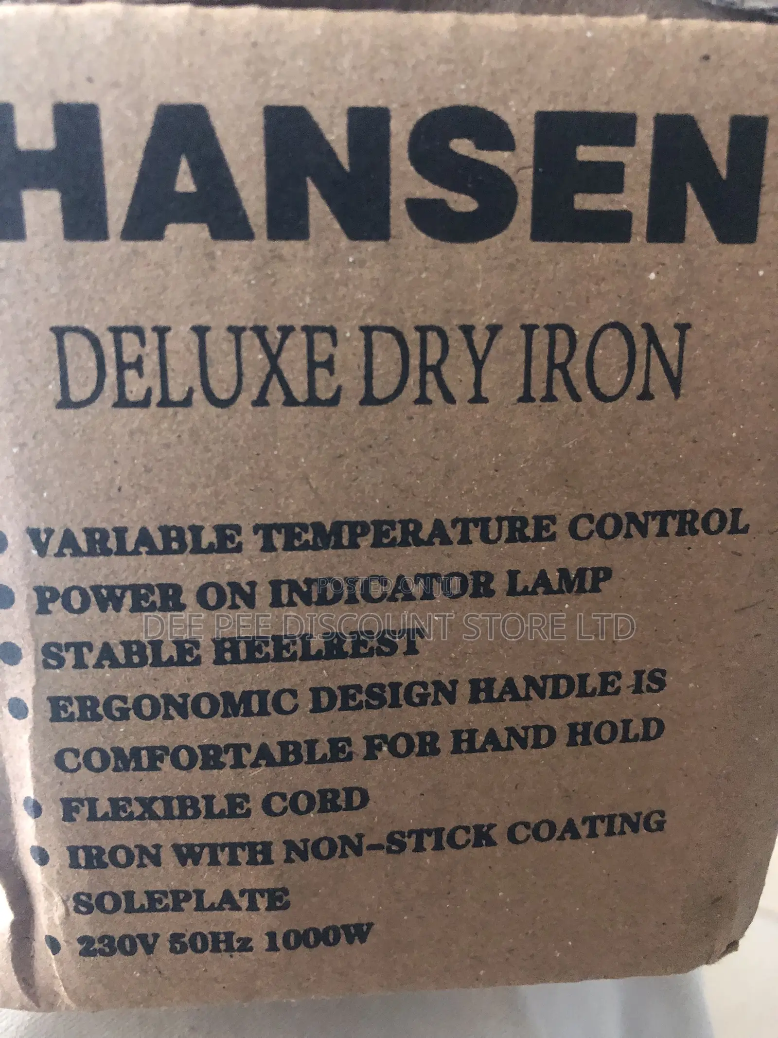 Hansen Electric Iron Pressing Clothes 1000w