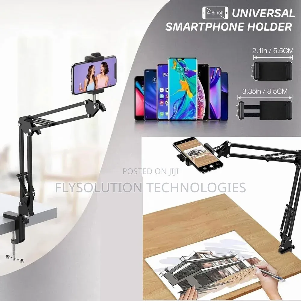Adjustable Aluminium Overhead Tripod Desk Holder for Mobile Phone