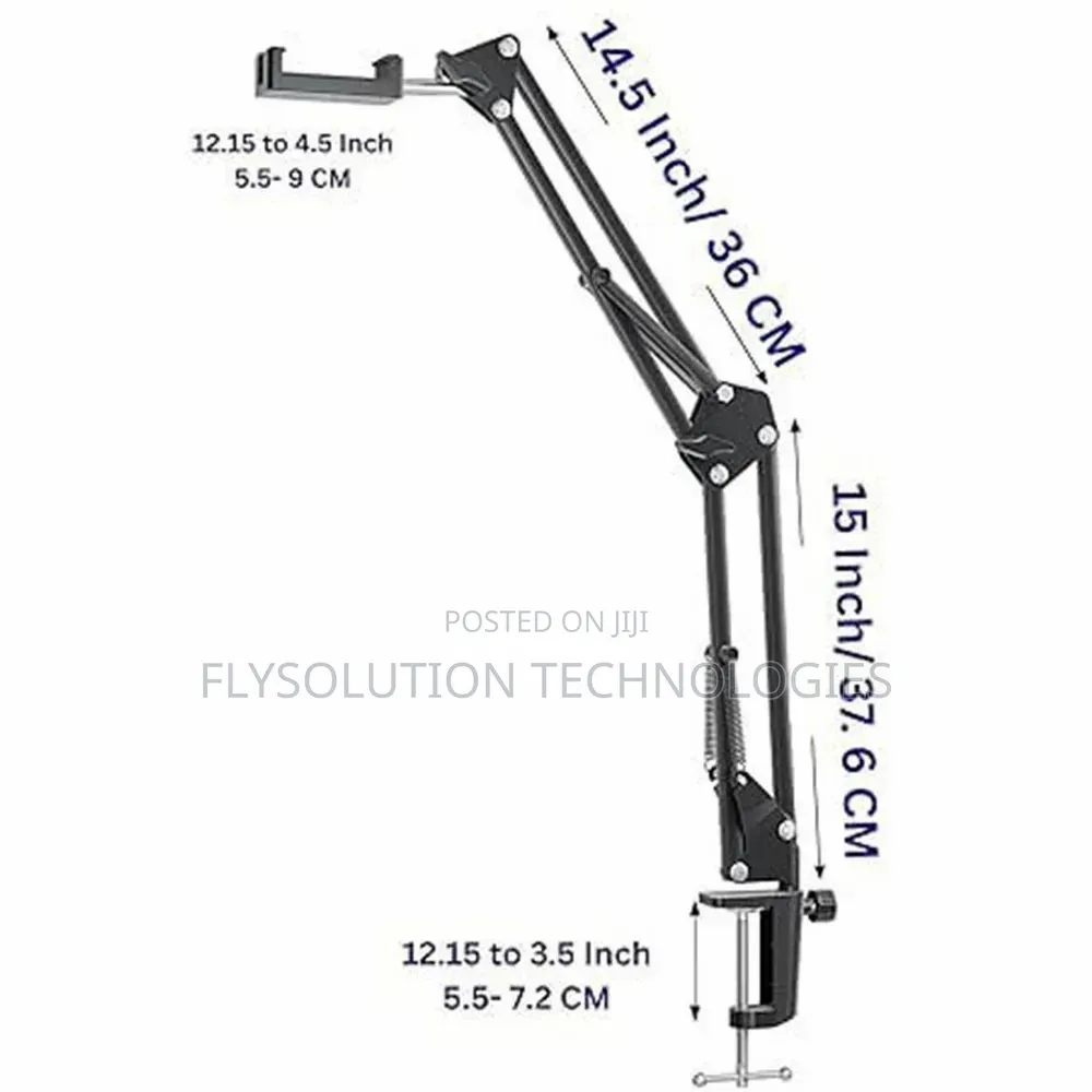 Adjustable Aluminium Overhead Tripod Desk Holder for Mobile Phone
