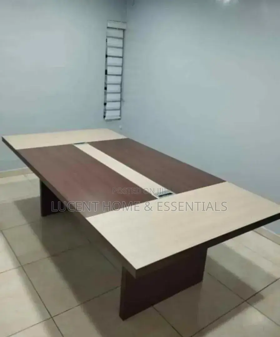 Luxury Corporate Boardroom Table With Built-in Cable Grommets