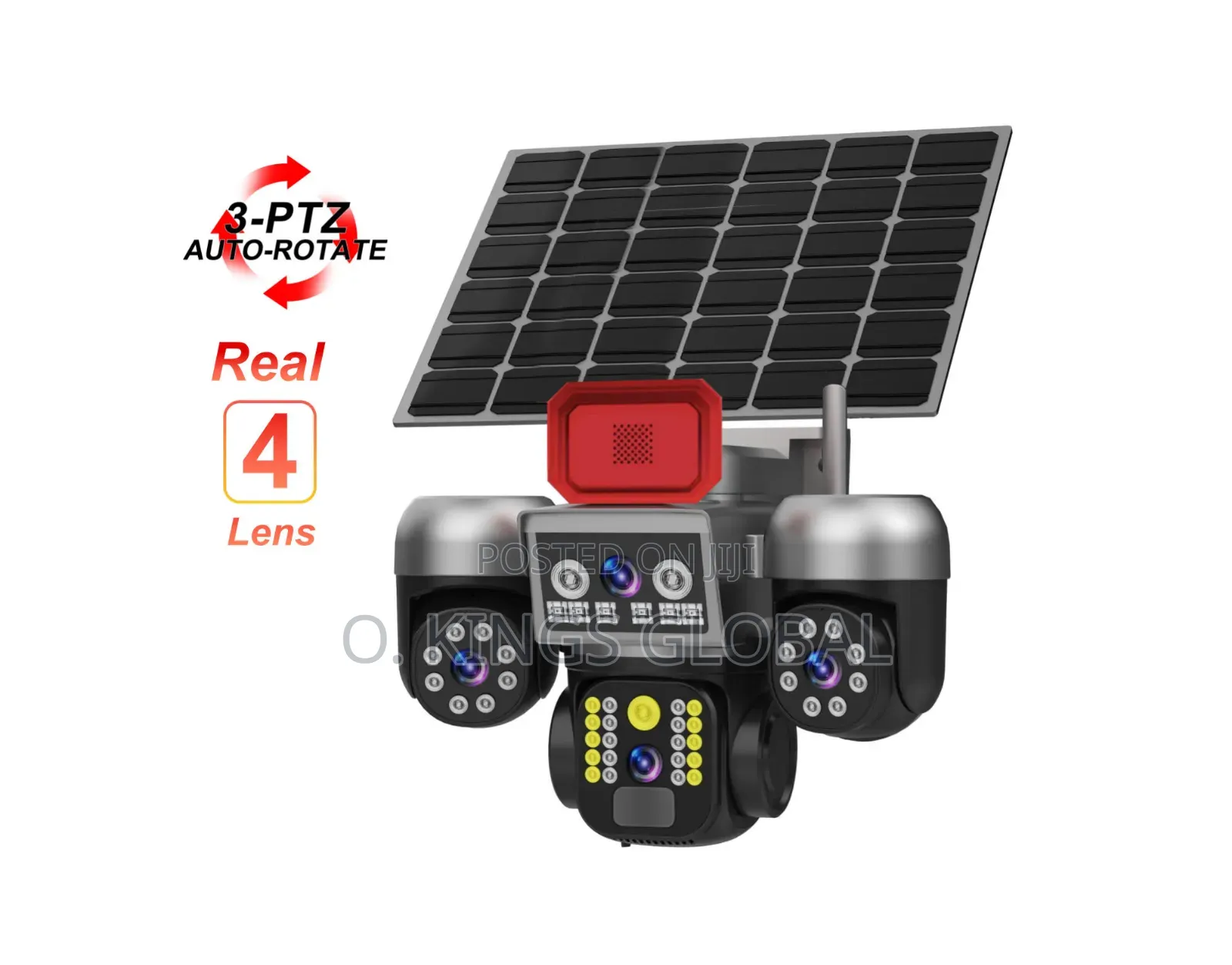 V380 Pro 4g Sim 4 Lens Aov Solar Powered 3 Auto PTZ CCTV Camera