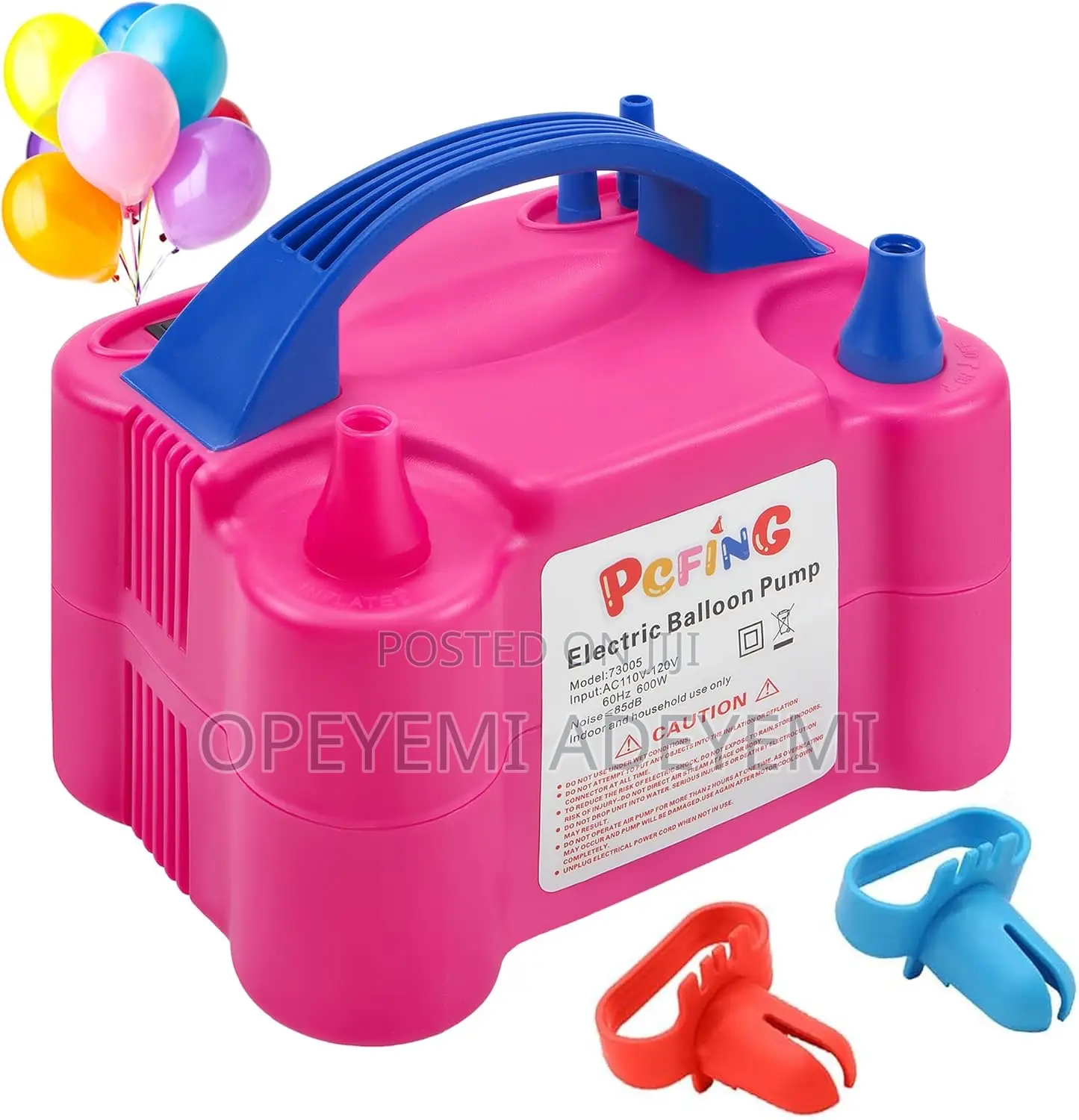 Pink Electric Balloon Pump