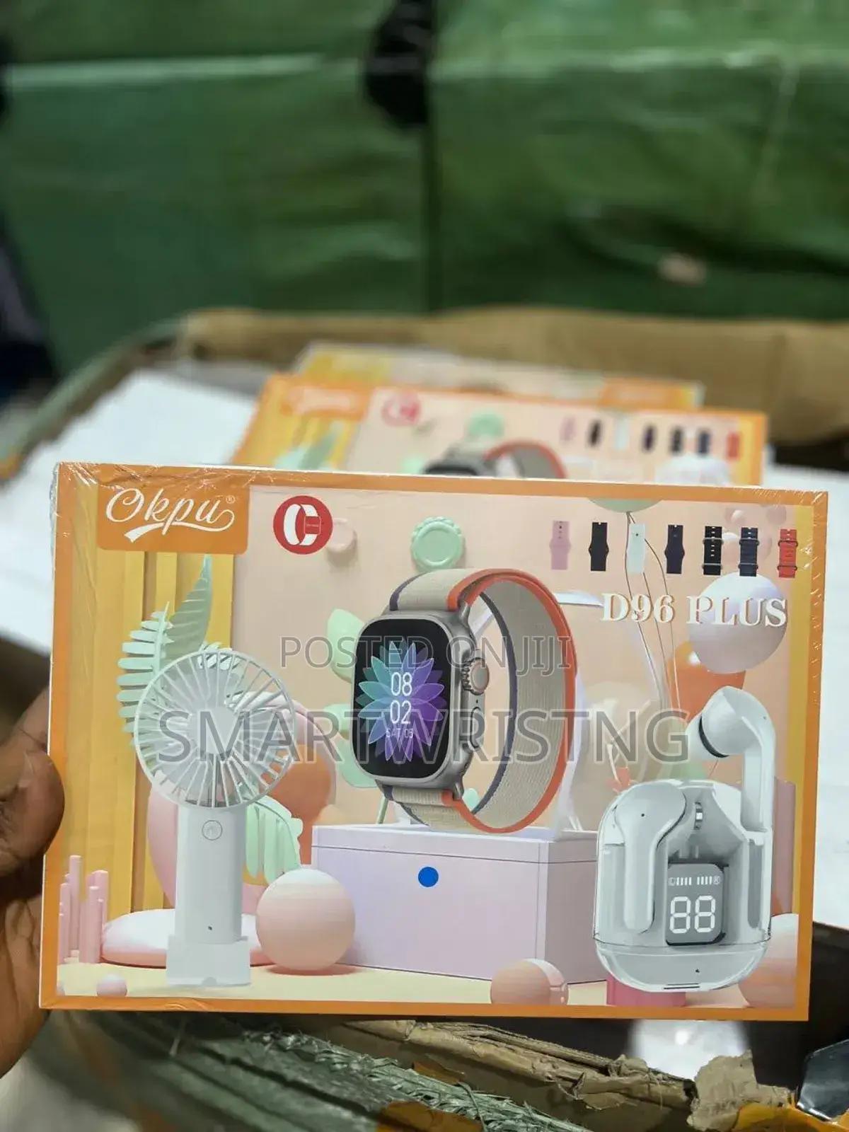 D96 Hand Fan Combo Smartwatch